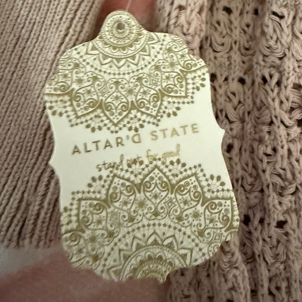 NWT Altar’d State Cropped Knit Sweater - Picture 3 of 5